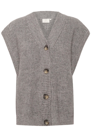 Kaffe Sleeveless Cardigan Grey Nellia