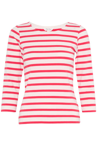 Part Two Striped Top Red White Emel