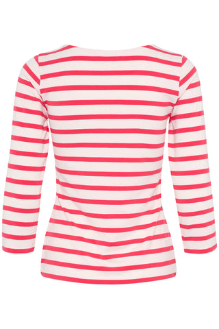 Part Two Striped Top Red White Emel