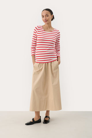 Part Two Striped Top Red White Emel