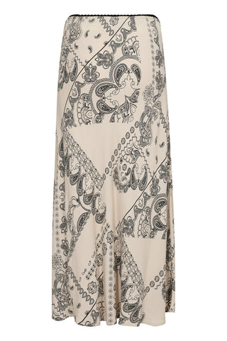 Part Two Paisley Print Skirt Beige Laurina