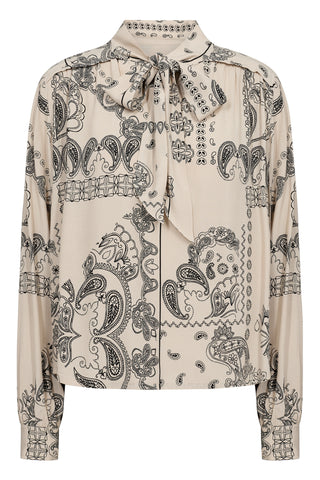 Part Two Paisley Print Blouse Beige Najia