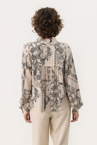 Part Two Paisley Print Blouse Beige Najia