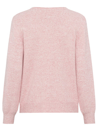 Olsen Round Neck Jumper Pink Melange Henny