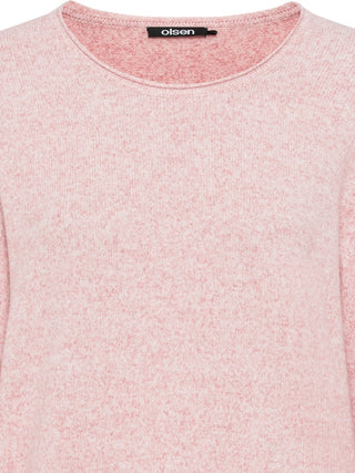 Olsen Round Neck Jumper Pink Melange Henny