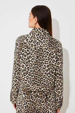 Suncoo Leopard Print Jacket Beige Djack