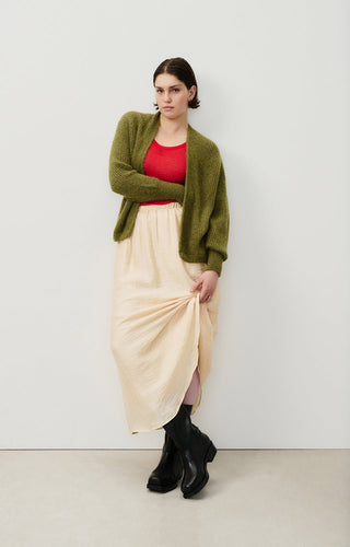 American Vintage Cardigan in Green Melange East - MMJs Fashion