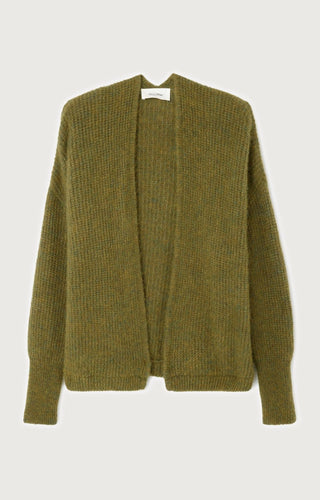 American Vintage Cardigan in Green Melange East - MMJs Fashion