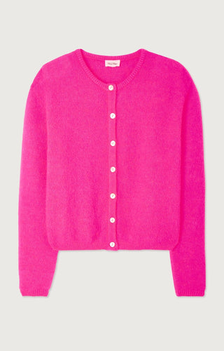 American Vintage Cardigan in Neon Pink Vitow - MMJs Fashion