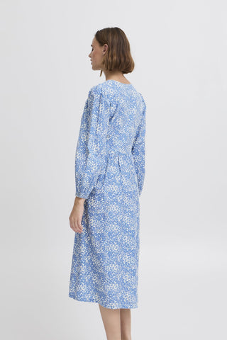 Atelier Rêve Paisley Print Cotton Dress Blue Noie - MMJs Fashion