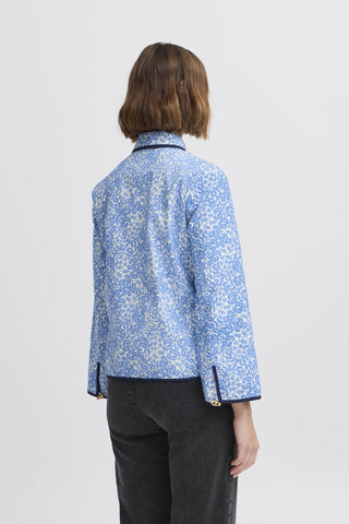 Atelier Rêve Paisley Print Cotton Jacket Blue Vienna - MMJs Fashion