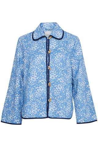 Atelier Rêve Paisley Print Cotton Jacket Blue Vienna - MMJs Fashion