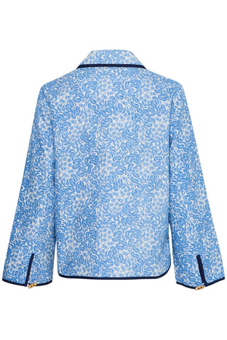 Atelier Rêve Paisley Print Cotton Jacket Blue Vienna - MMJs Fashion