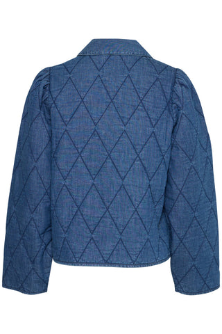 Atelier Rêve Quilted Denim Jacket Blue Poline - MMJs Fashion