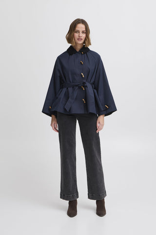 Atelier Rêve Toggle A - Line Jacket Blue Lunas - MMJs Fashion