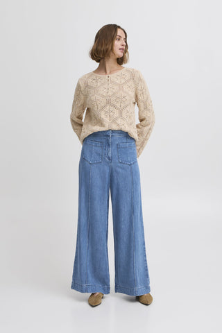 Atelier Rêve Wide Leg Jeans Blue Risle - MMJs Fashion