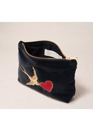 Elizabeth Scarlett Beating Heart Mini Pouch Charcoal - MMJs Fashion