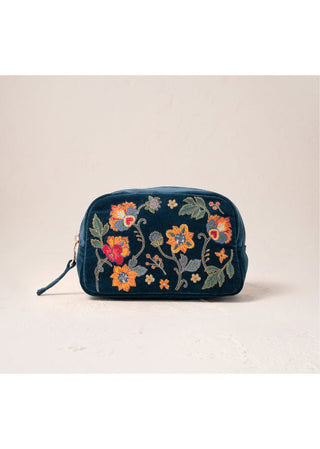 Elizabeth Scarlett Botanical Garden Makeup Bag Ink Blue - MMJs Fashion