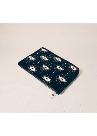 Elizabeth Scarlett Mystical Eye Everyday Pouch Ink Blue - MMJs Fashion