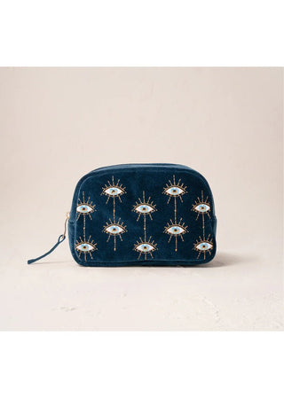 Elizabeth Scarlett Mystical Eye Makeup Bag Ink Blue - MMJs Fashion