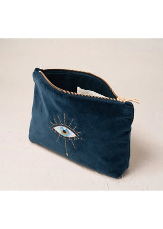 Elizabeth Scarlett Mystical Eye Mini Pouch Ink Blue - MMJs Fashion