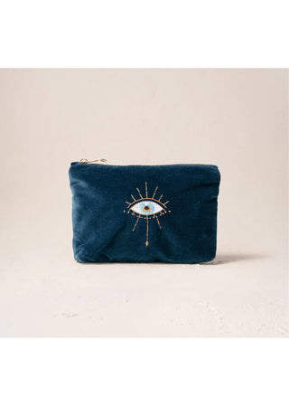 Elizabeth Scarlett Mystical Eye Mini Pouch Ink Blue - MMJs Fashion