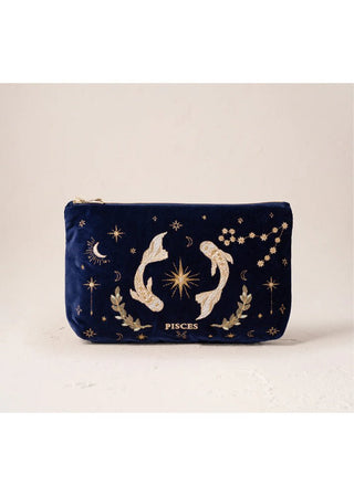 Elizabeth Scarlett Pisces Everyday Pouch Navy Blue - MMJs Fashion