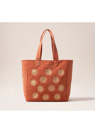 Elizabeth Scarlett Sun Goddess Tote Bag Rust Orange - MMJs Fashion