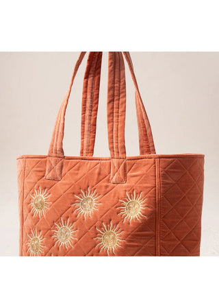 Elizabeth Scarlett Sun Goddess Tote Bag Rust Orange - MMJs Fashion