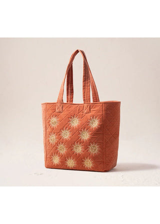 Elizabeth Scarlett Sun Goddess Tote Bag Rust Orange - MMJs Fashion