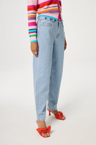 Fabienne Chapot Loose Tapered Jeans Light Blue Blake - MMJs Fashion