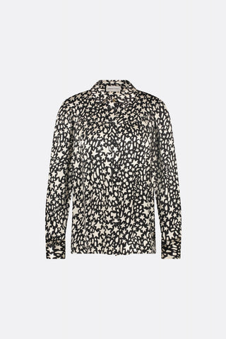 Fabienne Chapot Star Print Blouse Black Cream Nina - MMJs Fashion