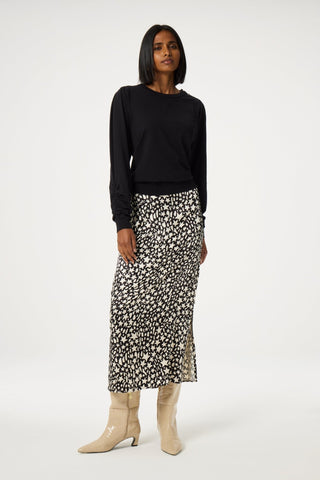 Fabienne Chapot Star Print Skirt Black Cream Laurie - MMJs Fashion