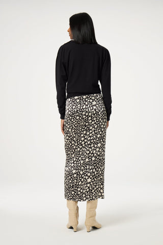 Fabienne Chapot Star Print Skirt Black Cream Laurie - MMJs Fashion