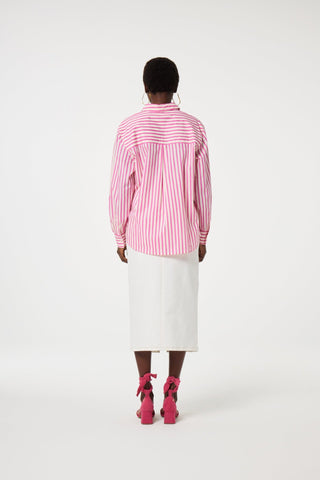 Fabienne Chapot Striped Blouse Pink Ivory Alex - MMJs Fashion