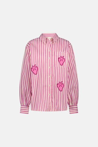 Fabienne Chapot Striped Blouse Pink Ivory Alex - MMJs Fashion