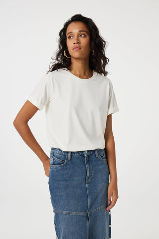 Fabienne Chapot T-Shirt with Buttons Ivory Molly - MMJs Fashion