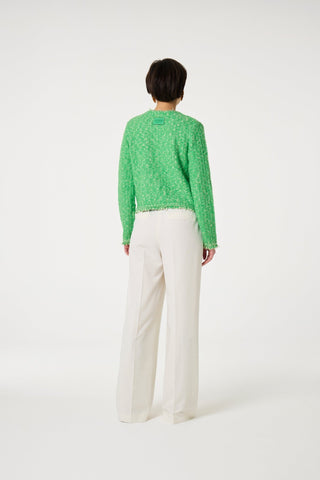 Fabienne Chapot Textured Knit Cardigan Green Joshua - MMJs Fashion