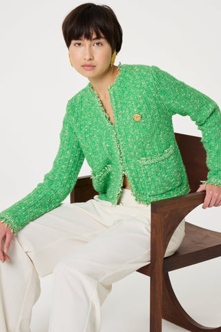 Fabienne Chapot Textured Knit Cardigan Green Joshua - MMJs Fashion