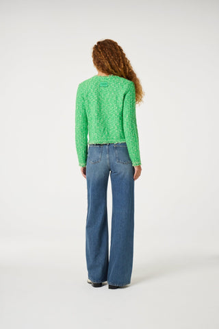 Fabienne Chapot Textured Knit Cardigan Green Joshua - MMJs Fashion