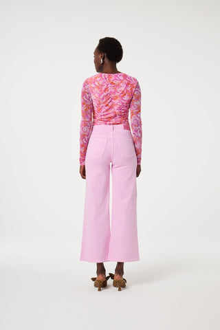 Fabienne Chapot Wide Leg Cropped Jeans Pink Hayley - MMJs Fashion