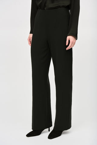 Joseph Ribkoff Black Silky Knit Wide Leg Trousers - MMJs Fashion