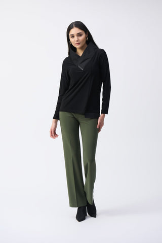 Joseph Ribkoff Classic Wide Leg Trousers Green - MMJs Fashion