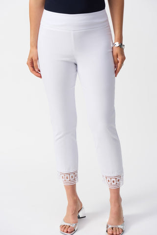 Joseph Ribkoff Millennium Cropped Pull - On Trousers White - MMJs Fashion