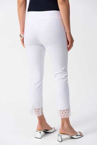 Joseph Ribkoff Millennium Cropped Pull - On Trousers White - MMJs Fashion