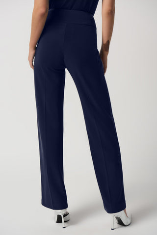 Joseph Ribkoff Wide Leg Trousers Navy Blue - MMJs Fashion