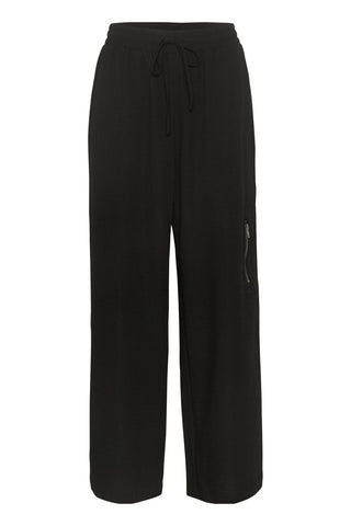 Kaffe Black Wide Leg Trousers Elenor - MMJs Fashion