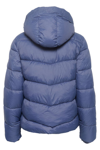 Kaffe Padded Short Coat with Hood Blue Susanne - MMJs Fashion