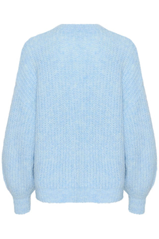 Kaffe Rib Knit Jumper Light Blue Michelle - MMJs Fashion