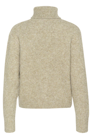 Kaffe Roll Neck Jumper Beige Melange Trina - MMJs Fashion